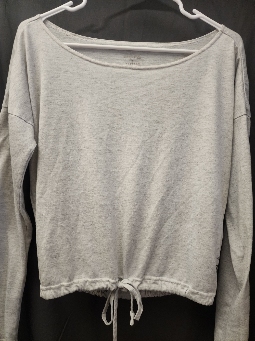 Reebok Long Sleeve Drawstring Hem Top Womens Small